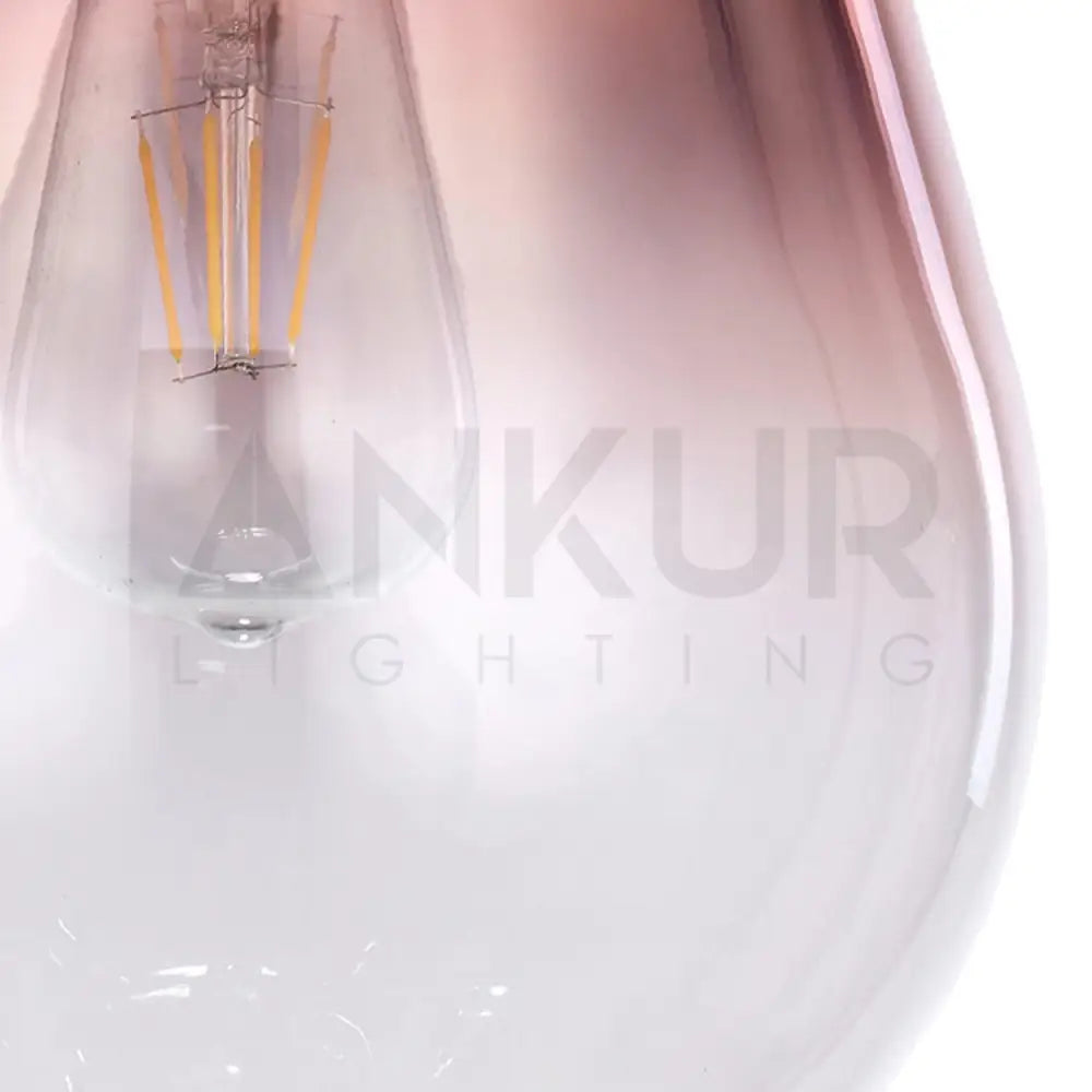 ANKUR DIVINE GRADIENT ROSE GOLD GLASS HANGING LIGHT - Ankur Lighting