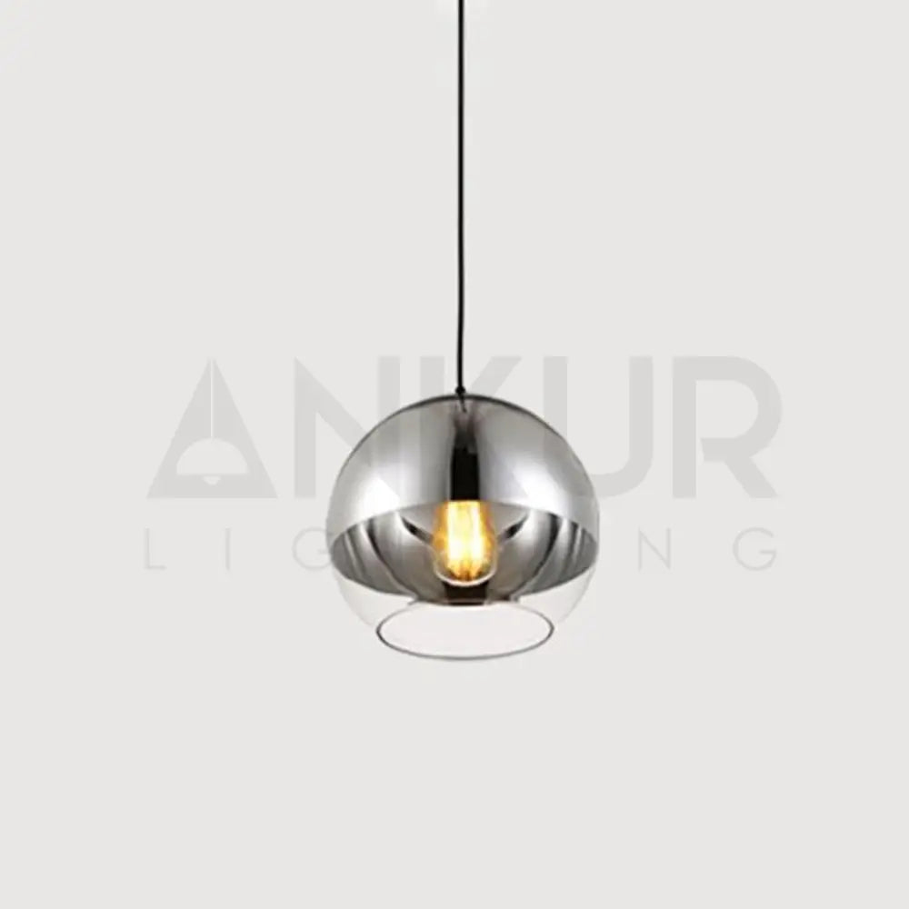 ANKUR DIXON HALF CHROME GLASS PENDANT LIGHT - Ankur Lighting