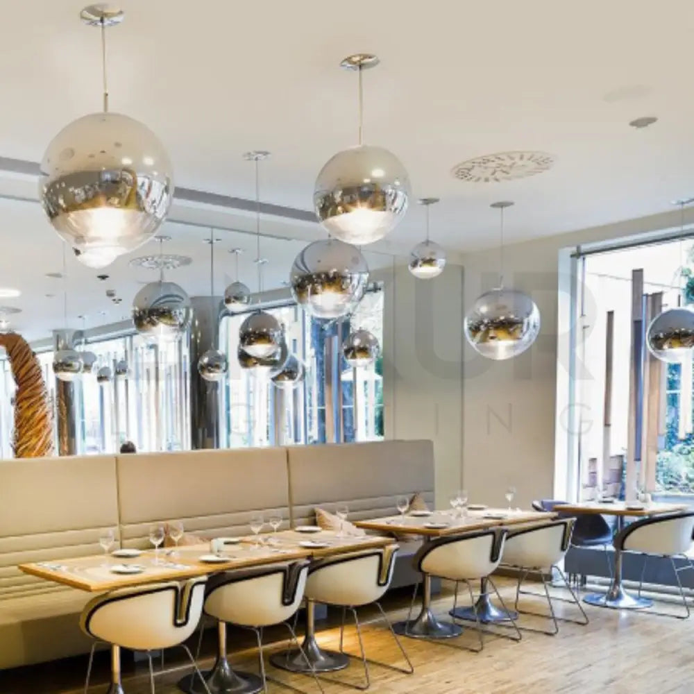 ANKUR DIXON HALF CHROME GLASS PENDANT LIGHT - Ankur Lighting