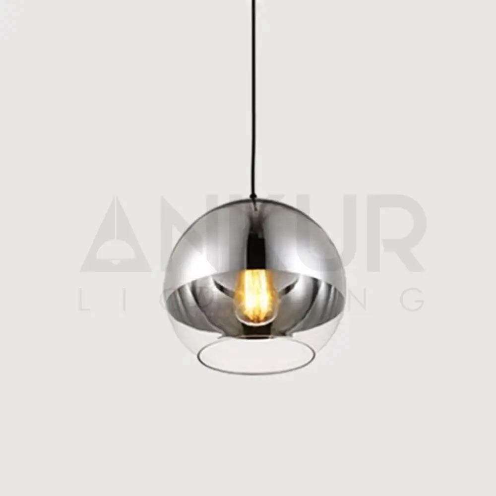 ANKUR DIXON HALF CHROME GLASS PENDANT LIGHT - Ankur Lighting