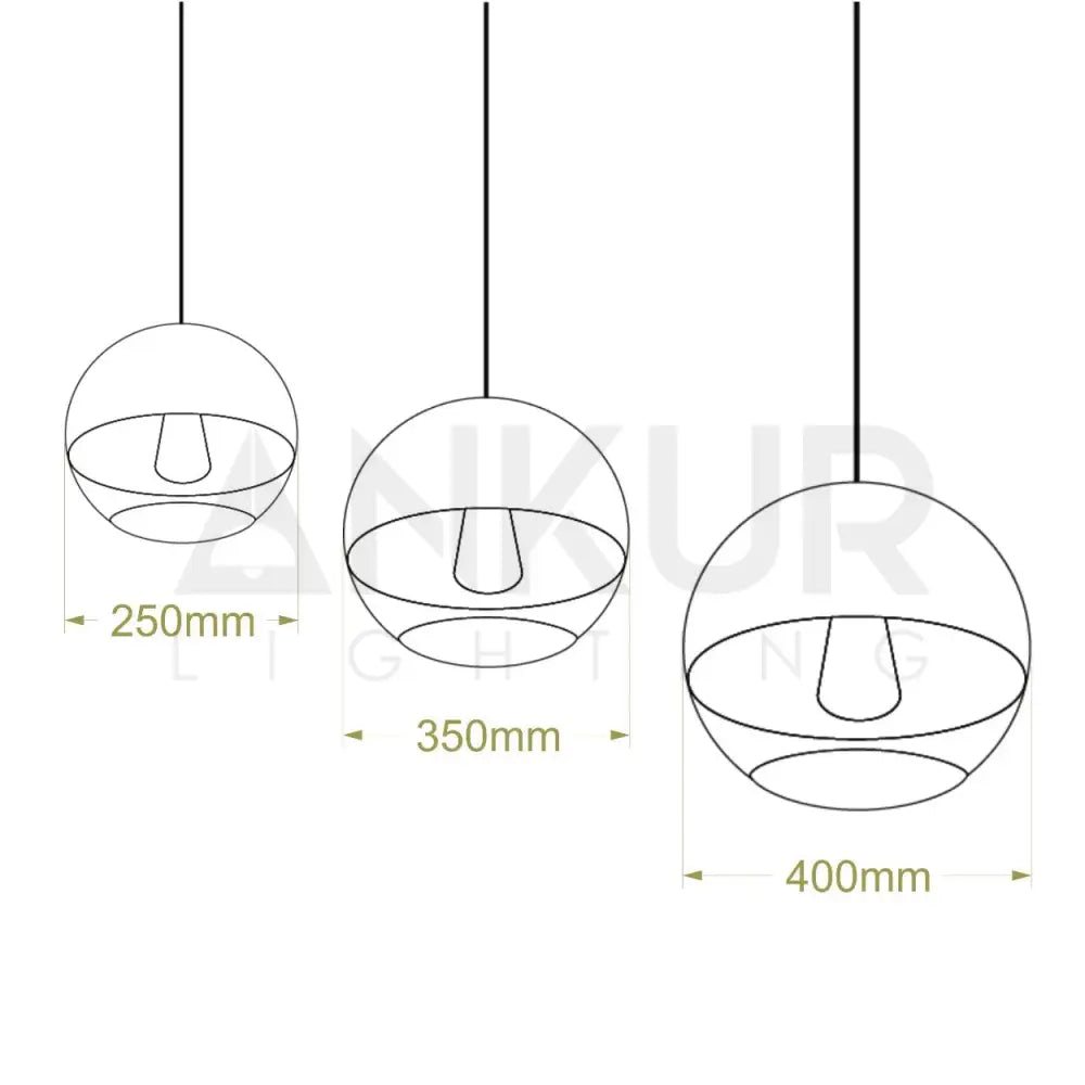 ANKUR DIXON HALF CHROME GLASS PENDANT LIGHT - Ankur Lighting