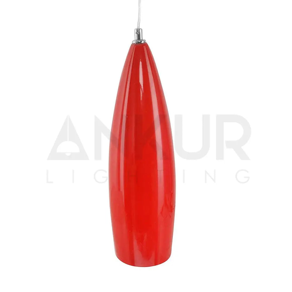 ANKUR DMNS RED CONE GLASS PENDANT LIGHT - Ankur Lighting