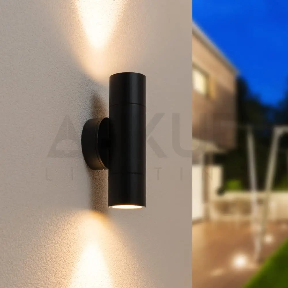 ANKUR DOXX HIGH POWERED OUTDOOR LED WALL LIGHT BLACK