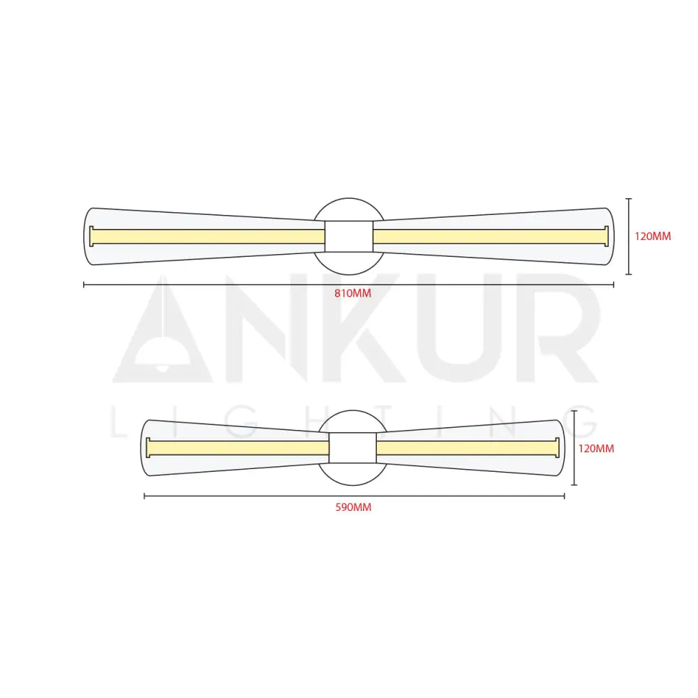 ANKUR FIOCCO METAL AND GLASS LED MIRROR LIGHT