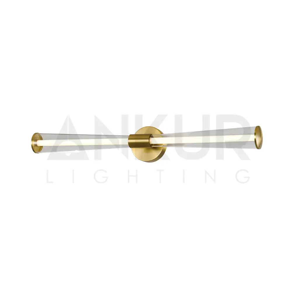 ANKUR FIOCCO METAL AND GLASS LED MIRROR LIGHT Antique Brass / 14W (SMALL)