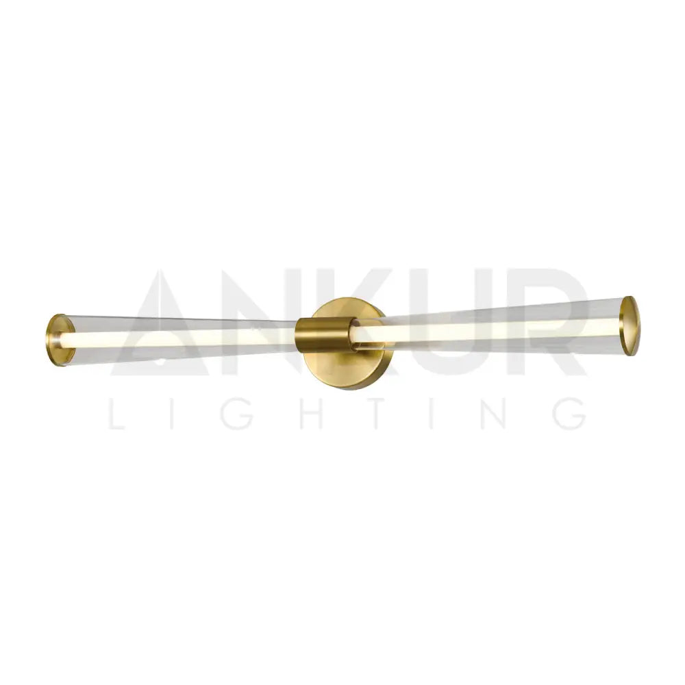 ANKUR FIOCCO METAL AND GLASS LED MIRROR LIGHT Antique Brass / 20W (LARGE)