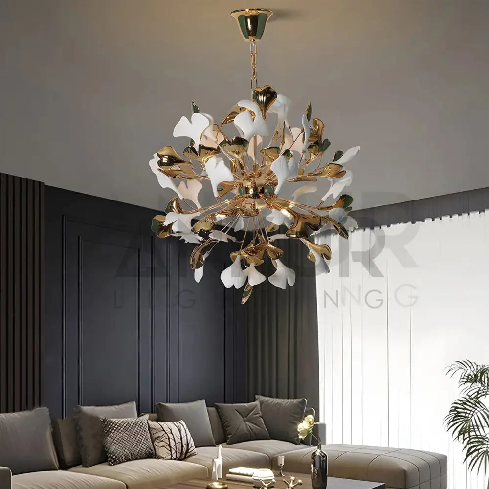 ANKUR FIORENZA CRYSTAL LEAF CHANDELIER