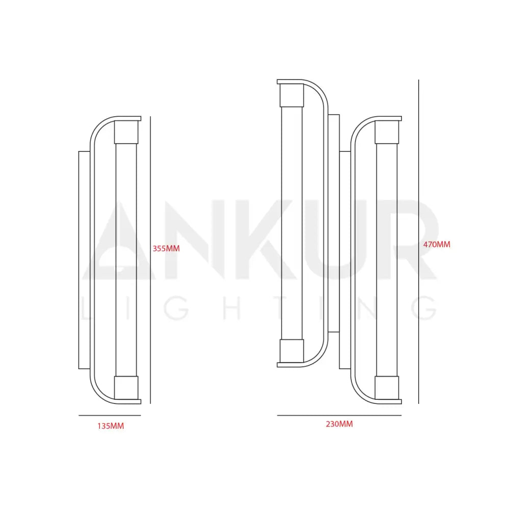 ANKUR FLAVIA CRYSTAL METAL LED MIRROR WALL LIGHT