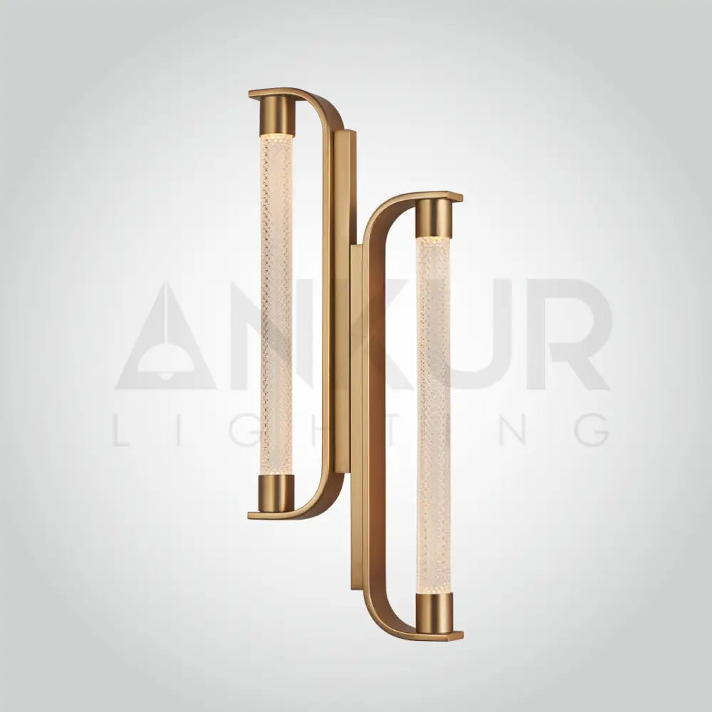 ANKUR FLAVIA CRYSTAL METAL LED MIRROR WALL LIGHT 2 LED