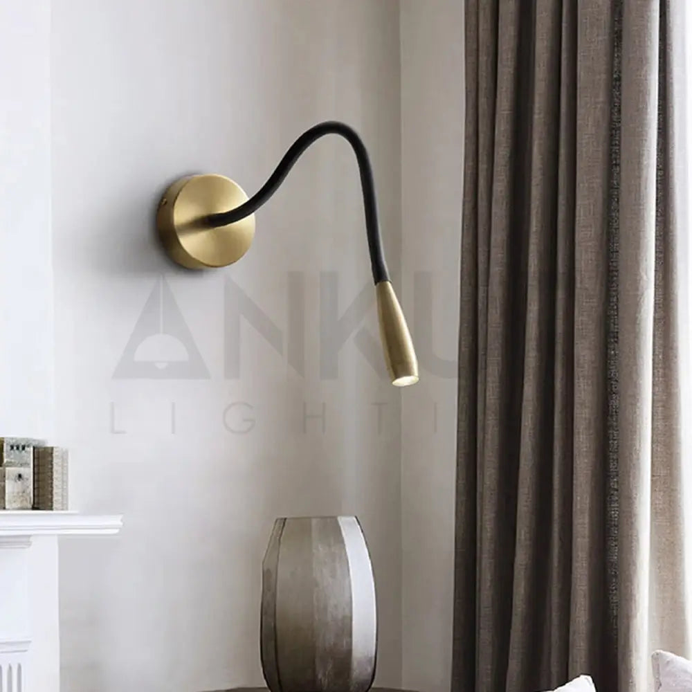 ANKUR FLEXO FLEXIBLE METAL LED WALL LIGHT Antique Brush Brass