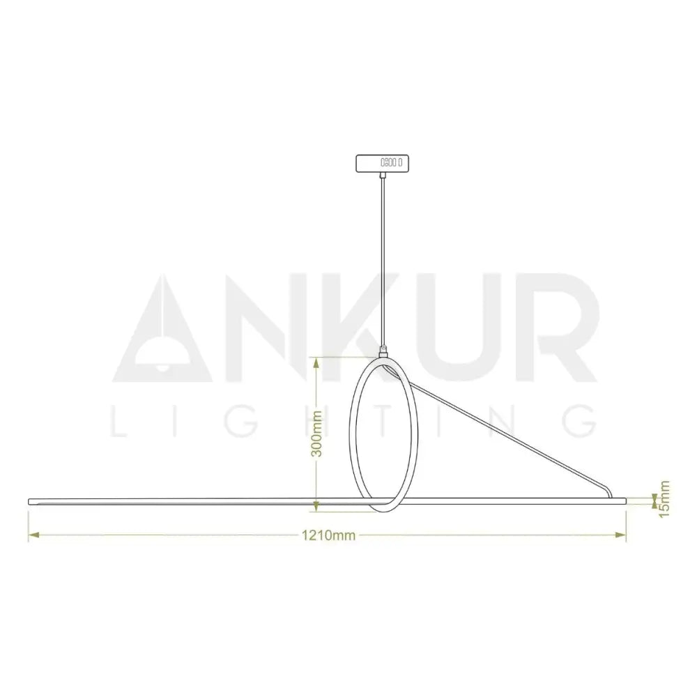 ANKUR GEOM CONTEMPORARY LINEAR PENDANT LIGHT - Ankur Lighting