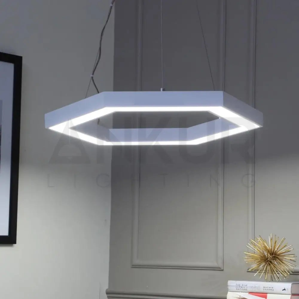 ANKUR GEOM HEXAGON LED PENDANT LIGHT - Ankur Lighting
