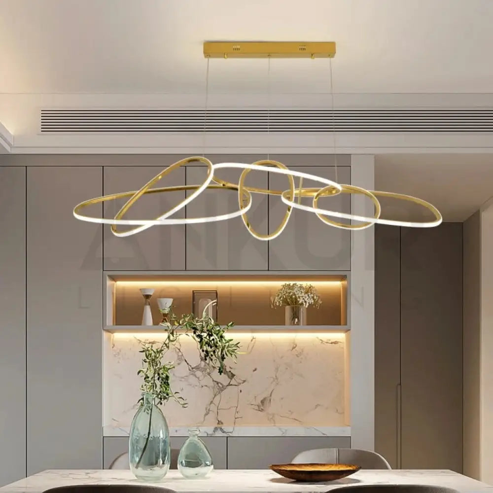 ANKUR GEOM INFINITY LOOP MODERN LED PENDANT CHANDELIER Chandelier