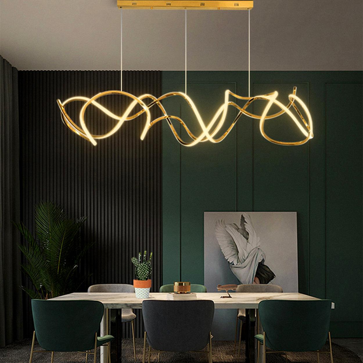 ANKUR GEOM TANGLED CONTEMPORARY LED PENDANT CHANDELIER - Ankur Lighting