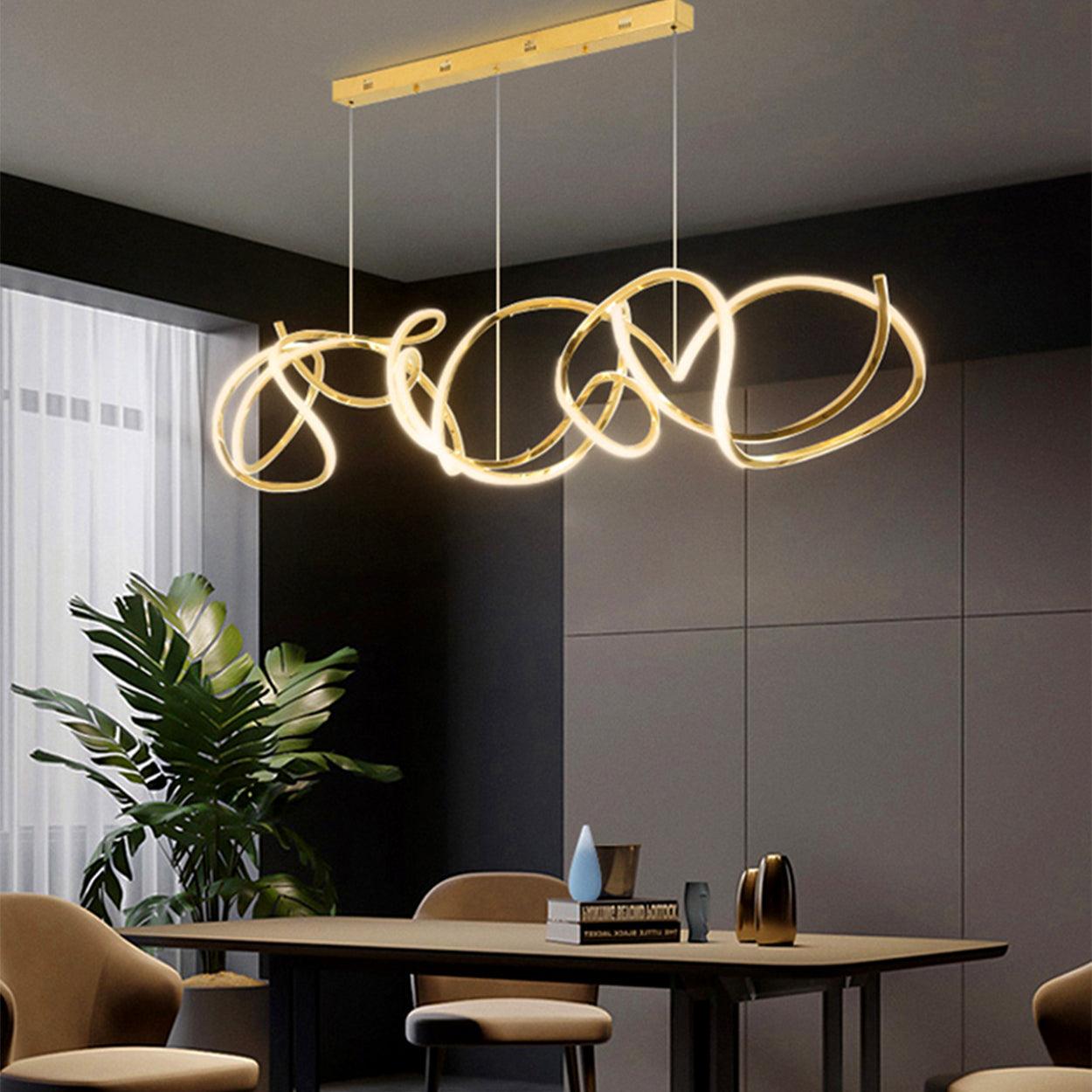 ANKUR GEOM TANGLED CONTEMPORARY LED PENDANT CHANDELIER - Ankur Lighting