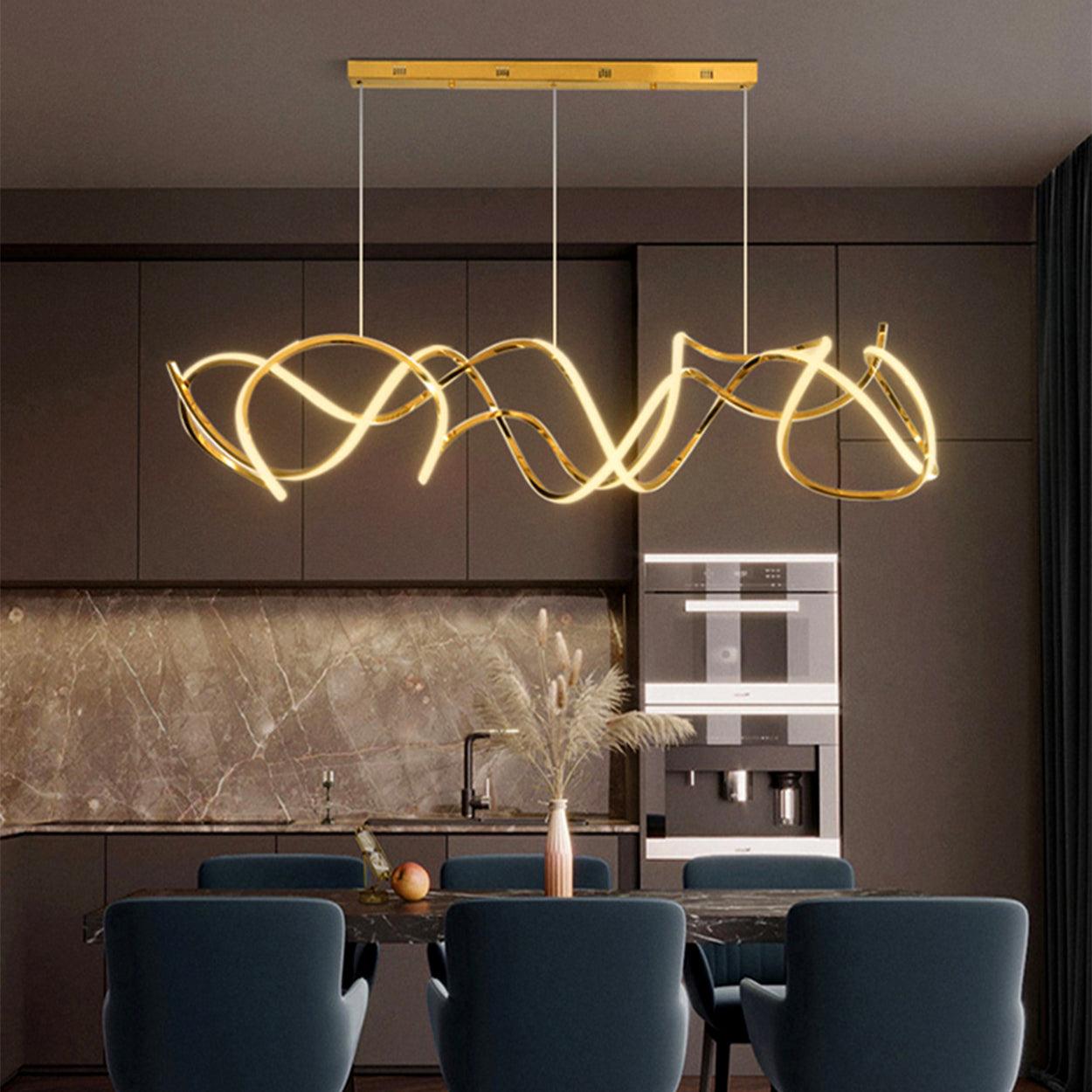 ANKUR GEOM TANGLED CONTEMPORARY LED PENDANT CHANDELIER - Ankur Lighting