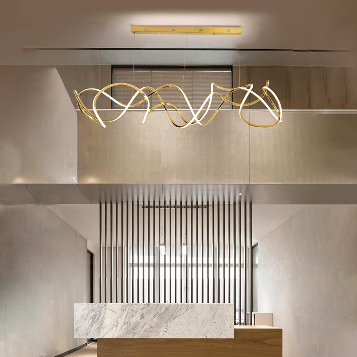 ANKUR GEOM TANGLED CONTEMPORARY LED PENDANT CHANDELIER - Ankur Lighting