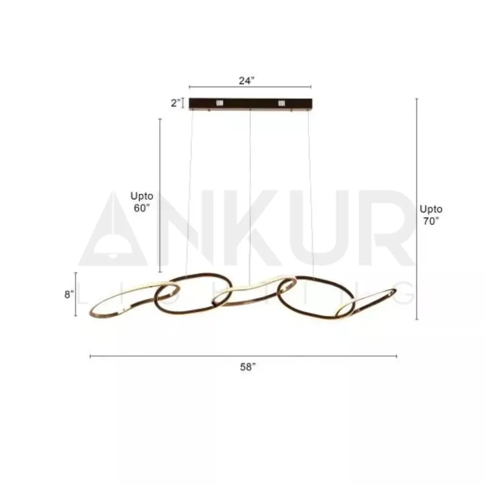 ANKUR GEOM UNITY LOOP CONTEMPORARY LED CHANDELIER - Ankur Lighting