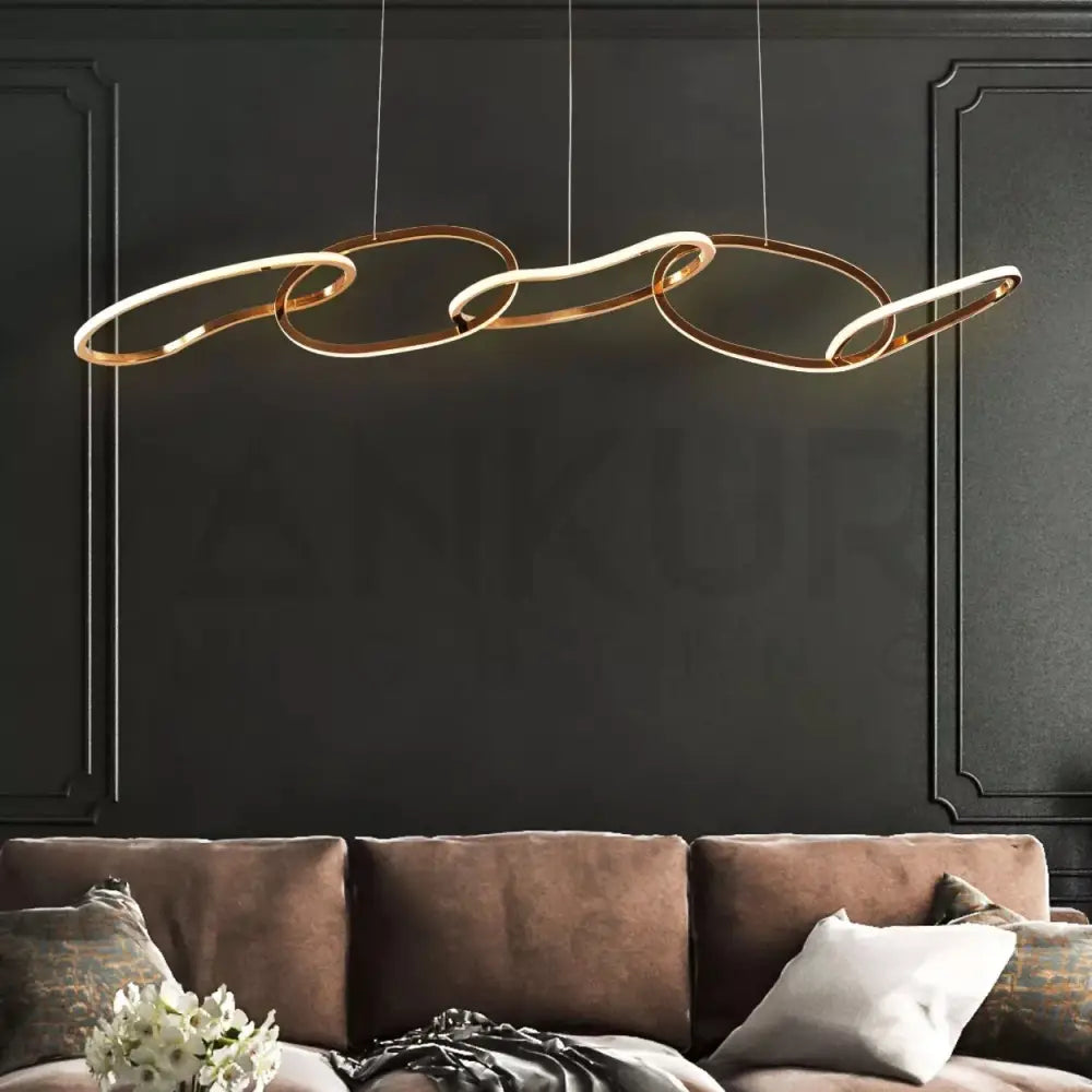 ANKUR GEOM UNITY LOOP CONTEMPORARY LED CHANDELIER - Ankur Lighting