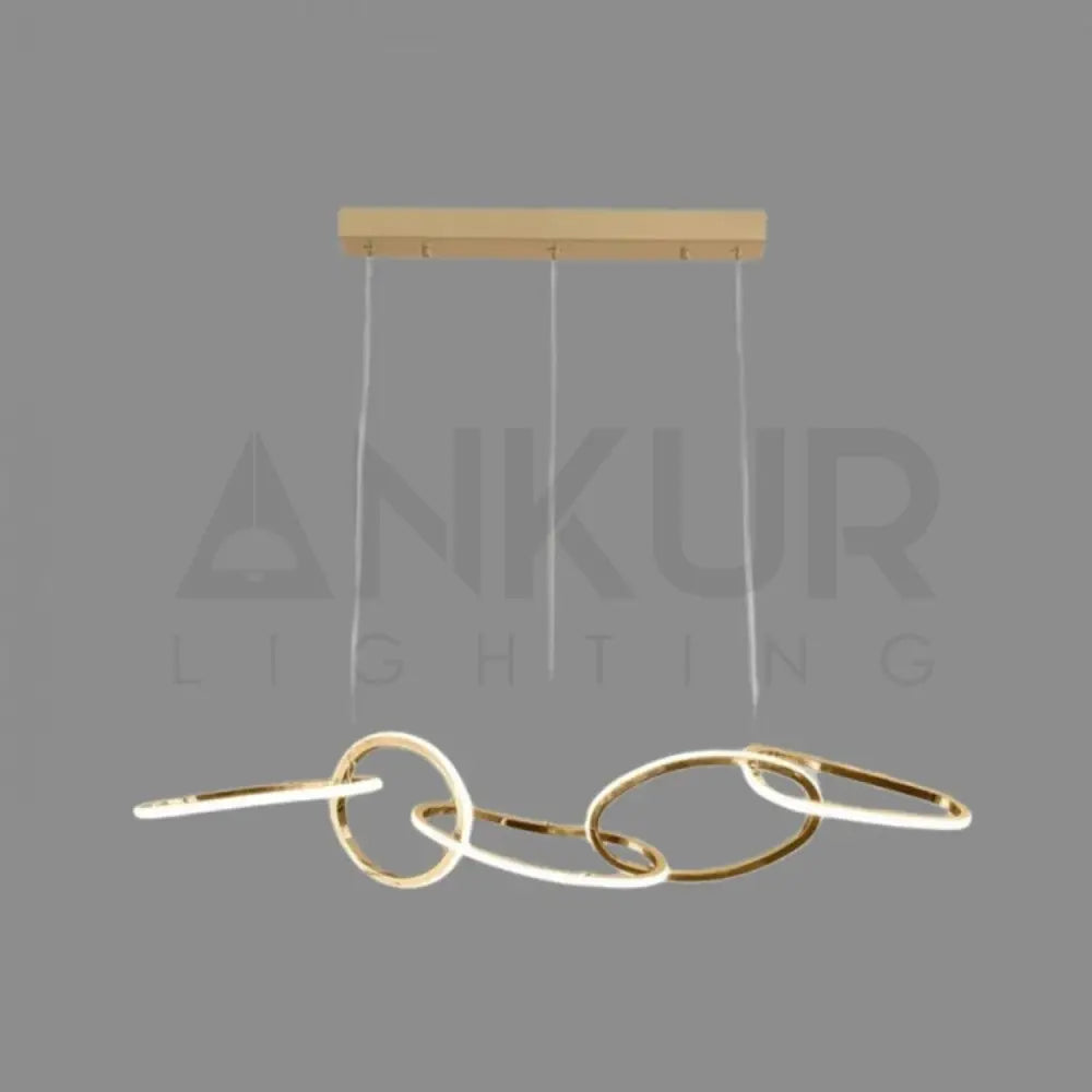 ANKUR GEOM UNITY LOOP CONTEMPORARY LED CHANDELIER - Ankur Lighting