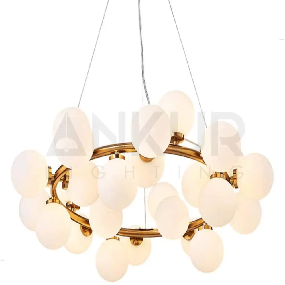 ANKUR GLASS BUBBLE RING CHANDELIER - Ankur Lighting
