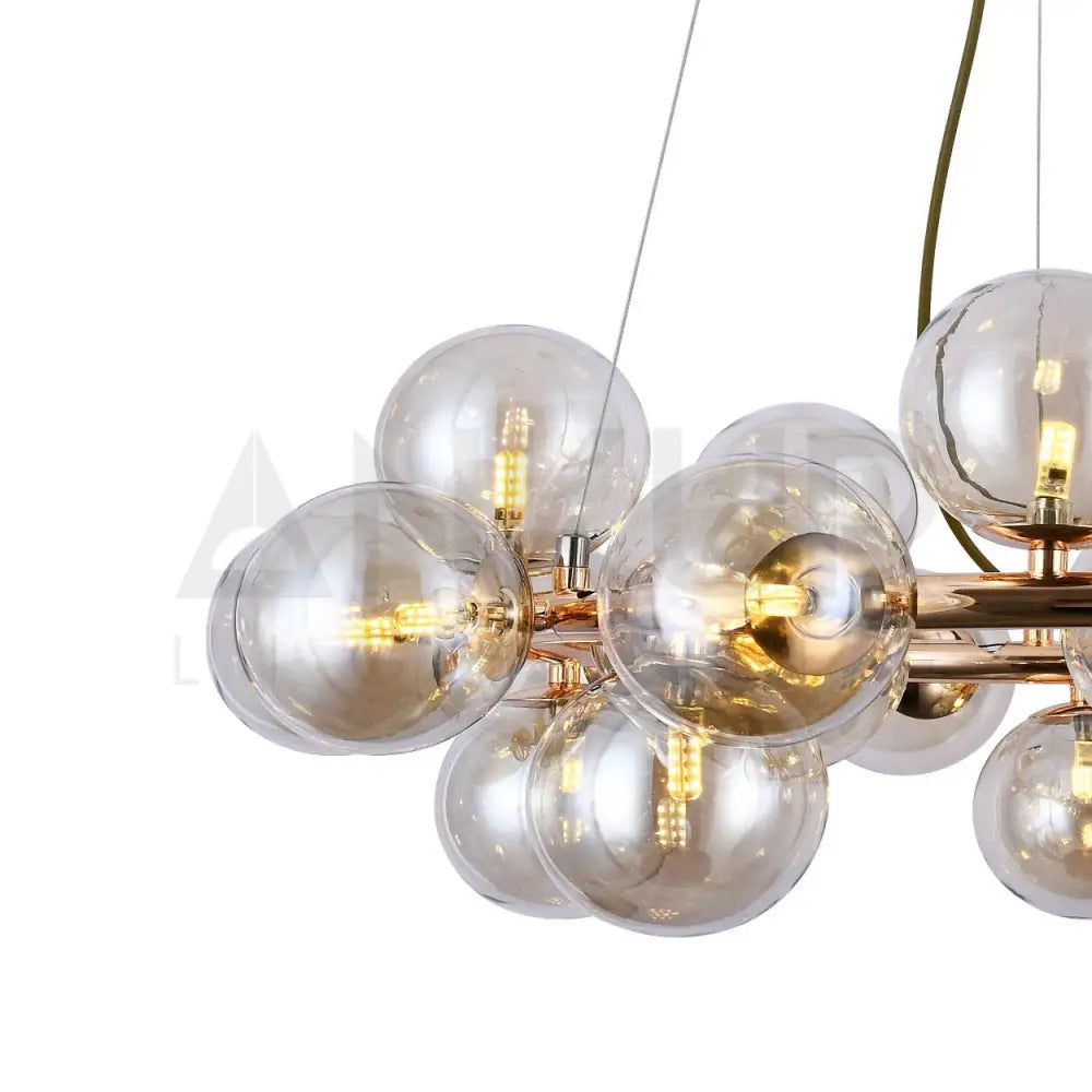 ANKUR GLASS BUBBLE RING CHANDELIER - Ankur Lighting