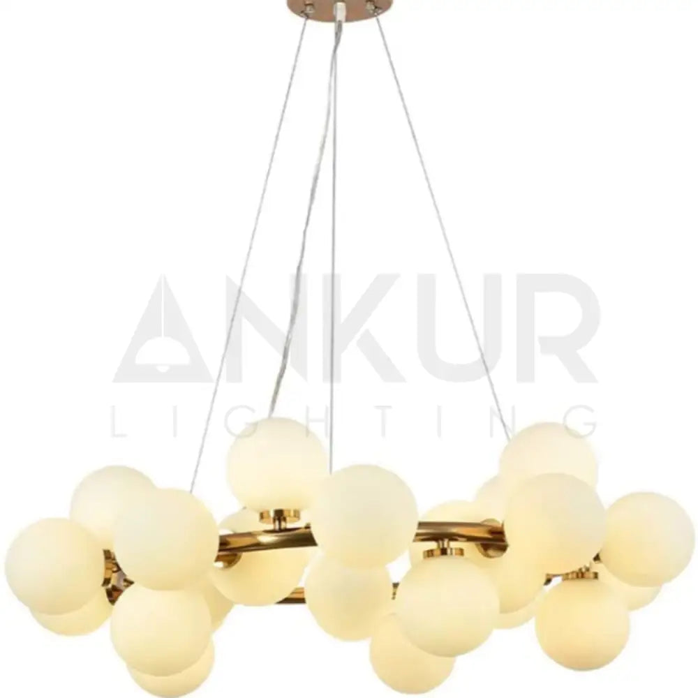 ANKUR GLASS BUBBLE RING CHANDELIER - Ankur Lighting