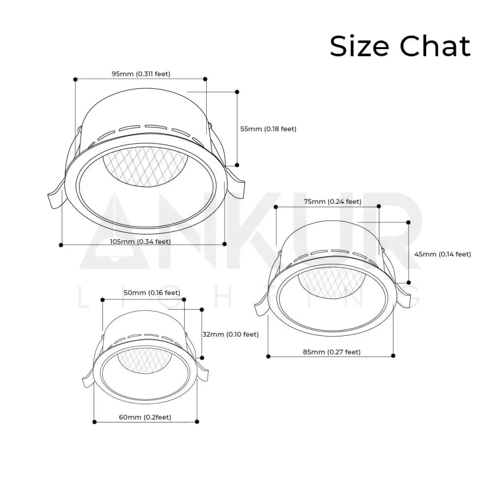 ANKUR GLORIA HONEYCOMB RECESSED LED DOWNLIGHT - Ankur Lighting