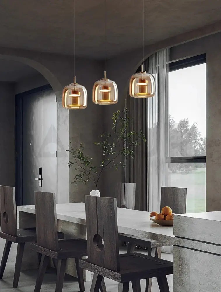 ANKUR GLOW BELL MODERN GLASS WITH METAL LED PENDANT LIGHT Pendant Light