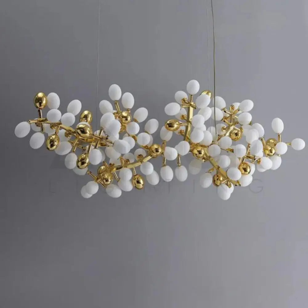 ANKUR GRAPE ESCAMOLES HORIZONTAL MODERN CHANDELIER - Ankur Lighting
