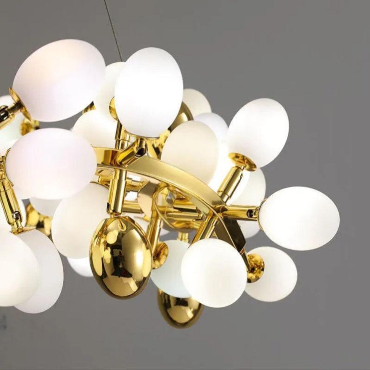 ANKUR GRAPE ESCAMOLES HORIZONTAL MODERN CHANDELIER - Ankur Lighting