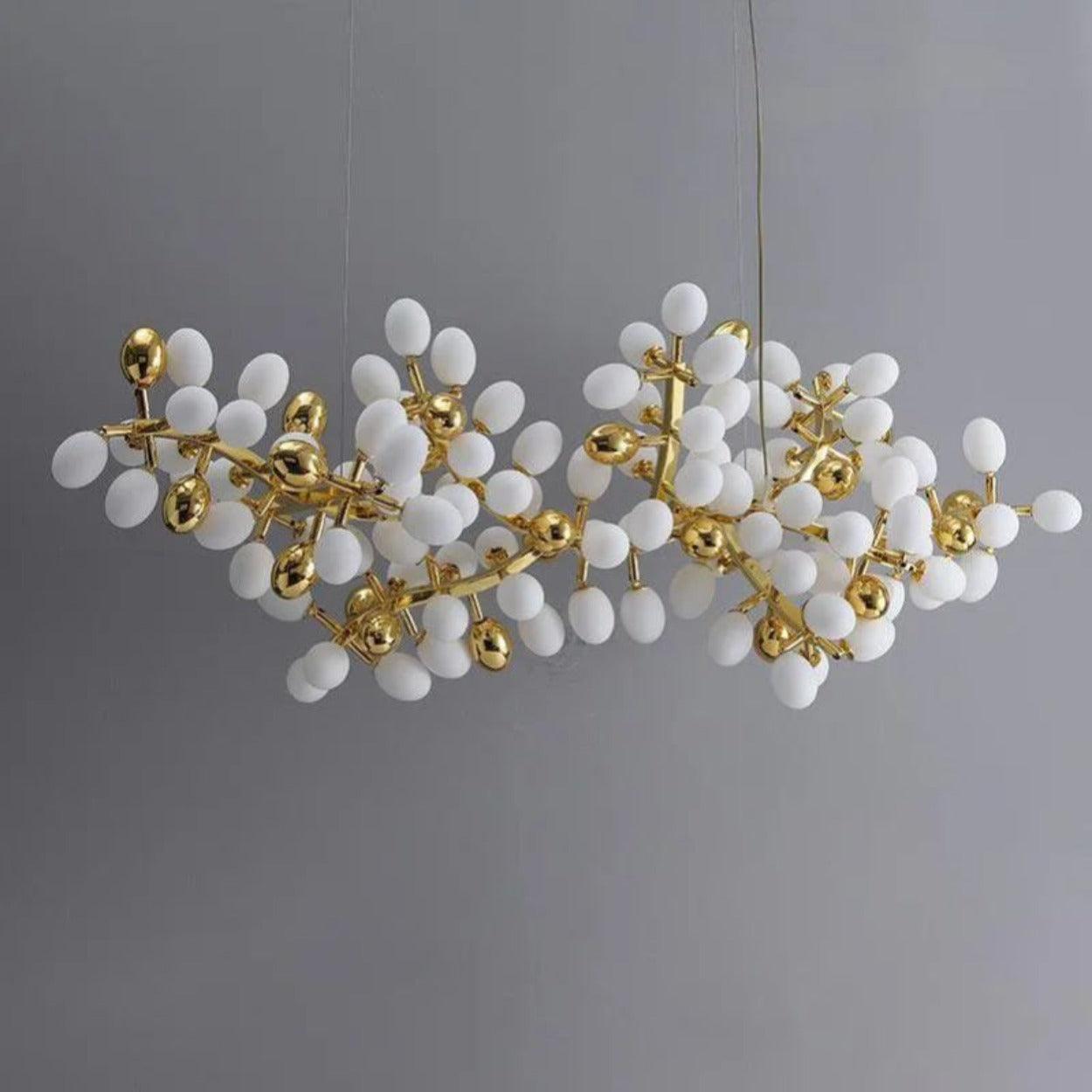 ANKUR GRAPE ESCAMOLES HORIZONTAL MODERN CHANDELIER - Ankur Lighting