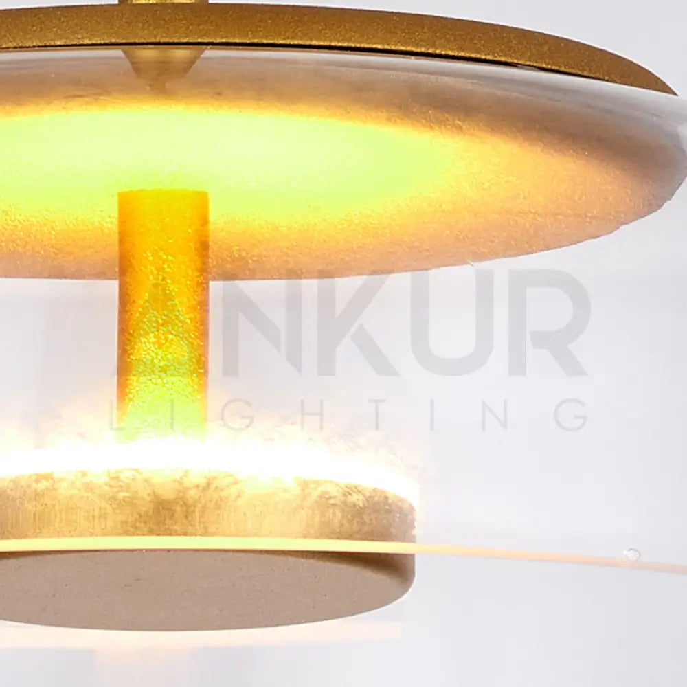 ANKUR HALO WIDE GLASS LED PENDANT LIGHT - Ankur Lighting