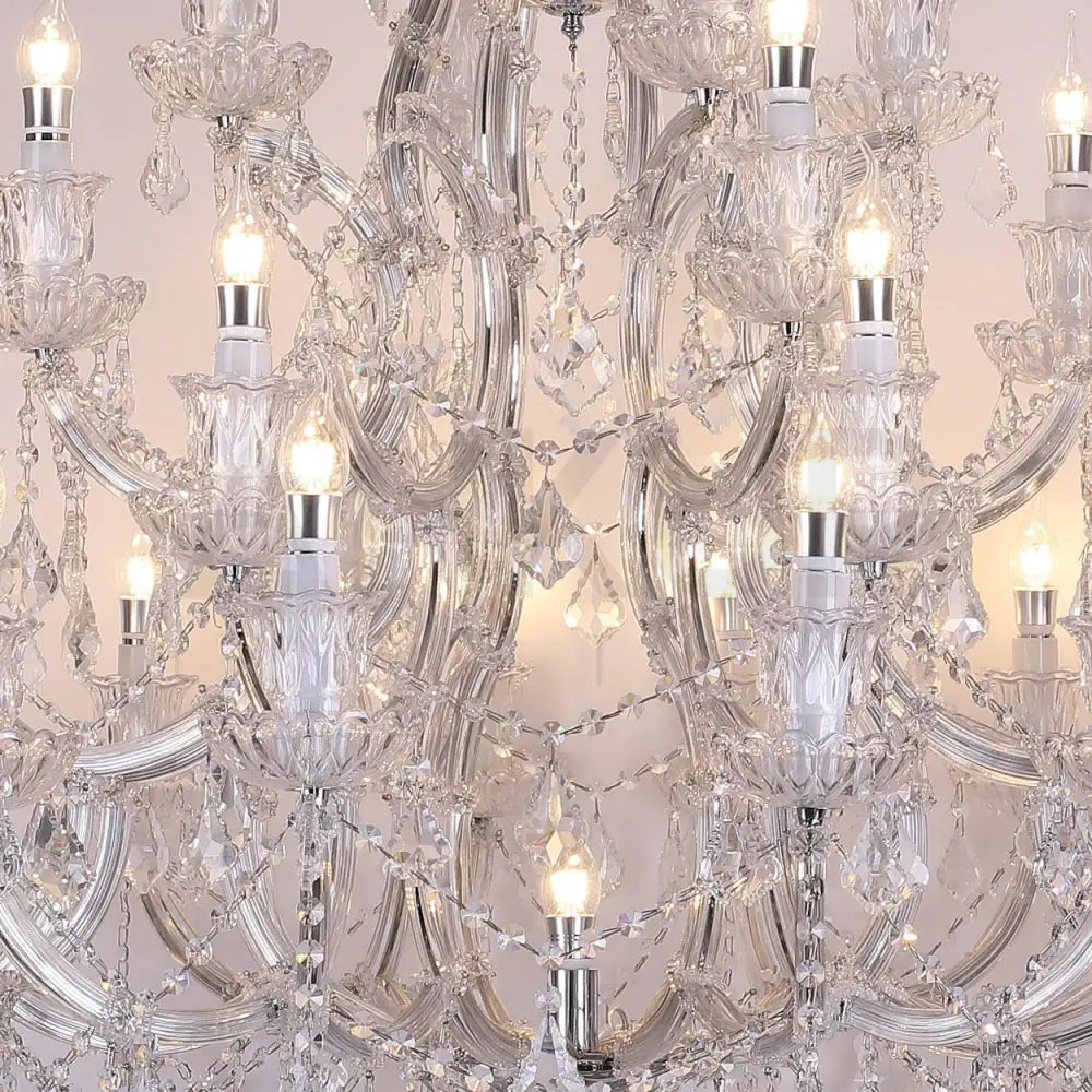 ANKUR IRIS 32 LIGHTS CLEAR CRYSTAL GRAND CHANDELIER - Ankur Lighting
