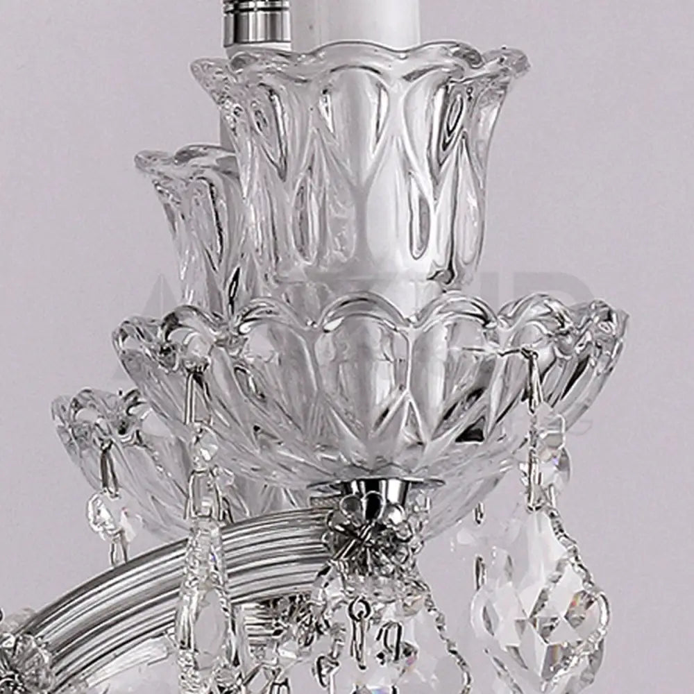ANKUR IRIS 8 LIGHT CLEAR CRYSTAL CHANDELIER - Ankur Lighting