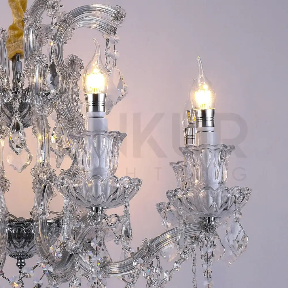 ANKUR IRIS 8 LIGHT CLEAR CRYSTAL CHANDELIER - Ankur Lighting