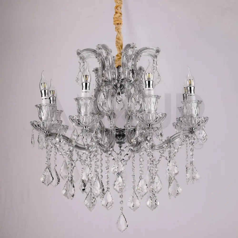 ANKUR IRIS 8 LIGHT CLEAR CRYSTAL CHANDELIER - Ankur Lighting