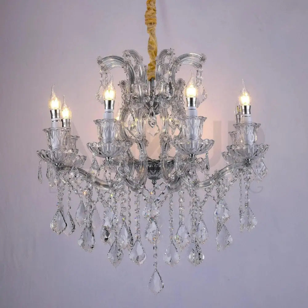 ANKUR IRIS 8 LIGHT CLEAR CRYSTAL CHANDELIER - Ankur Lighting