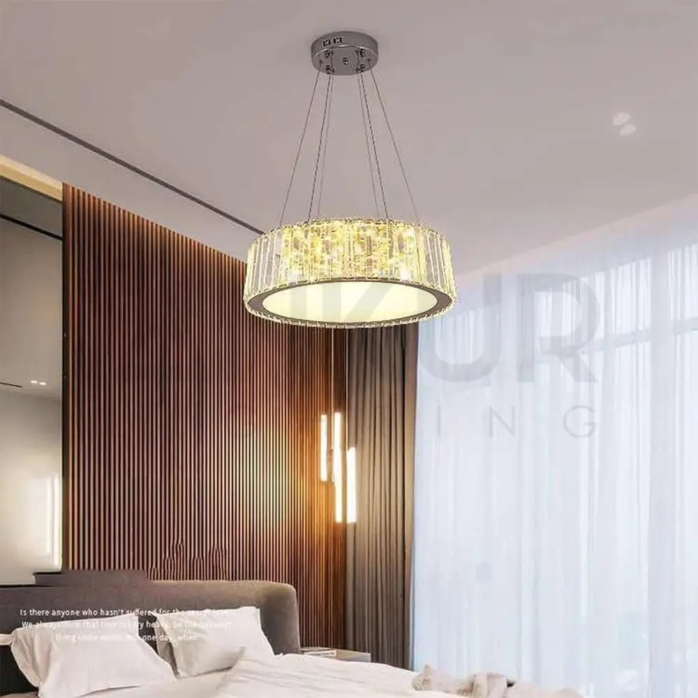 ANKUR IVY CRYSTAL LED CHANDELIER ROUND - Ankur Lighting