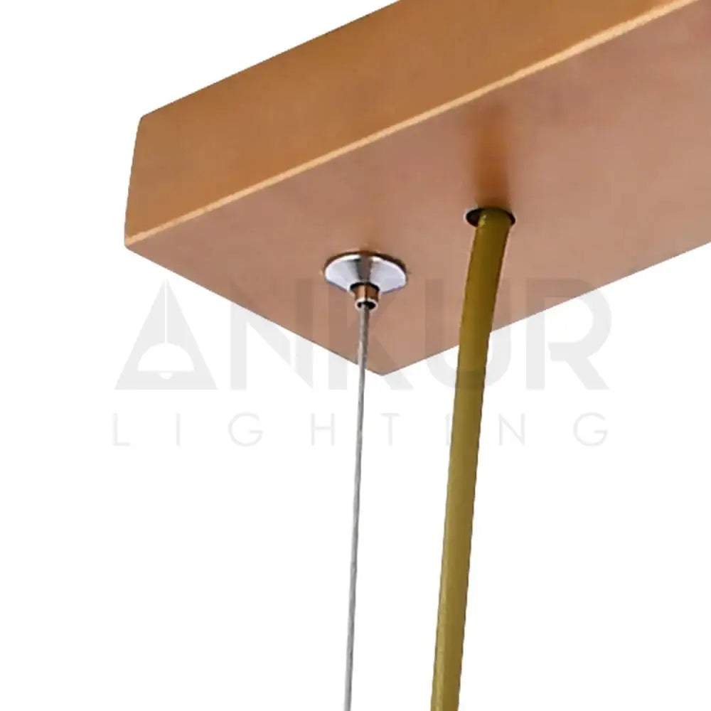 ANKUR JONAS 8 LIGHT CHAMPAGNE GLASS WITH GOLDEN LINEAR CHANDELIER - Ankur Lighting