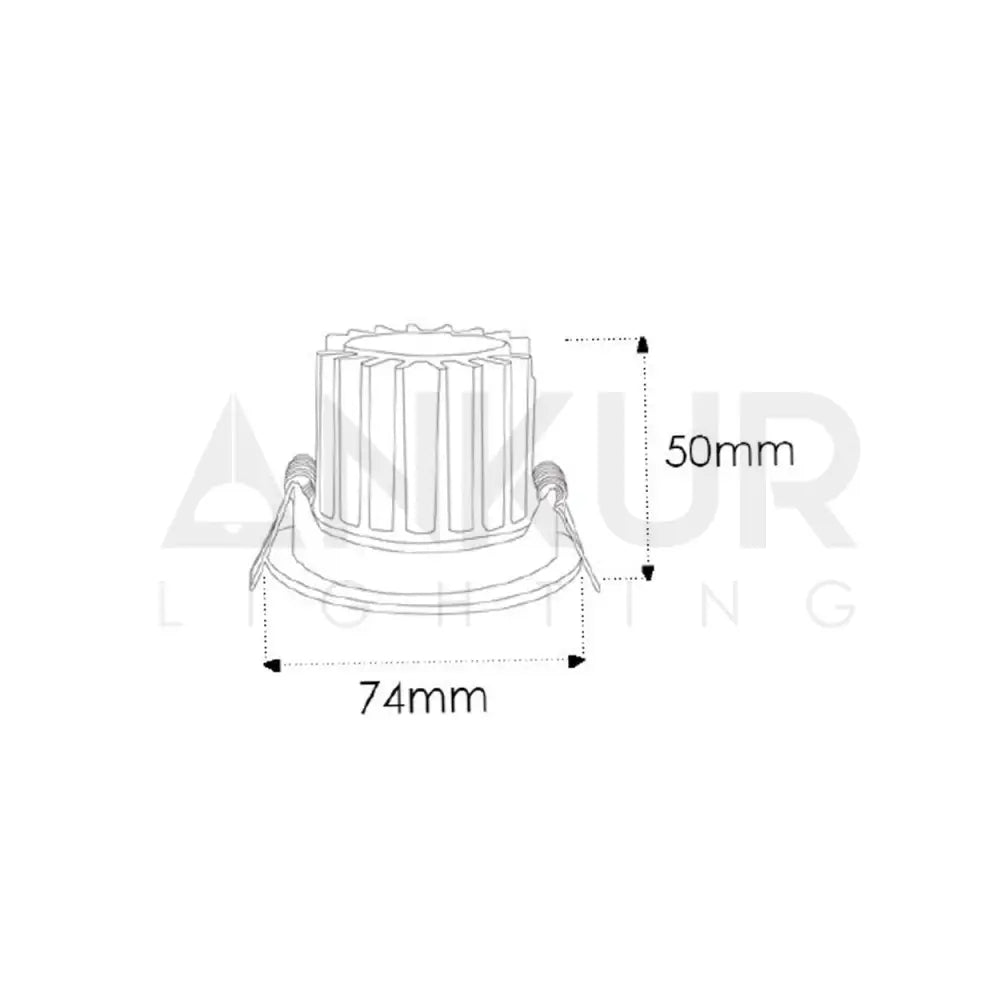 Ankur Lana Recessed 12W Adjustable LED Downlight - Ankur Lighting
