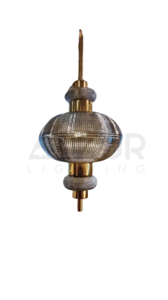 ANKUR LIGHTING GLASS ORB CONTEMPORARY PENDANT LIGHT SMOKE Pendant Light