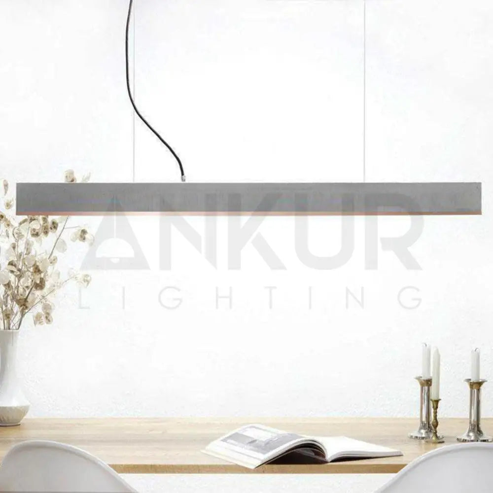 ANKUR LINEAR CONCRETE HANGING LIGHT - Ankur Lighting