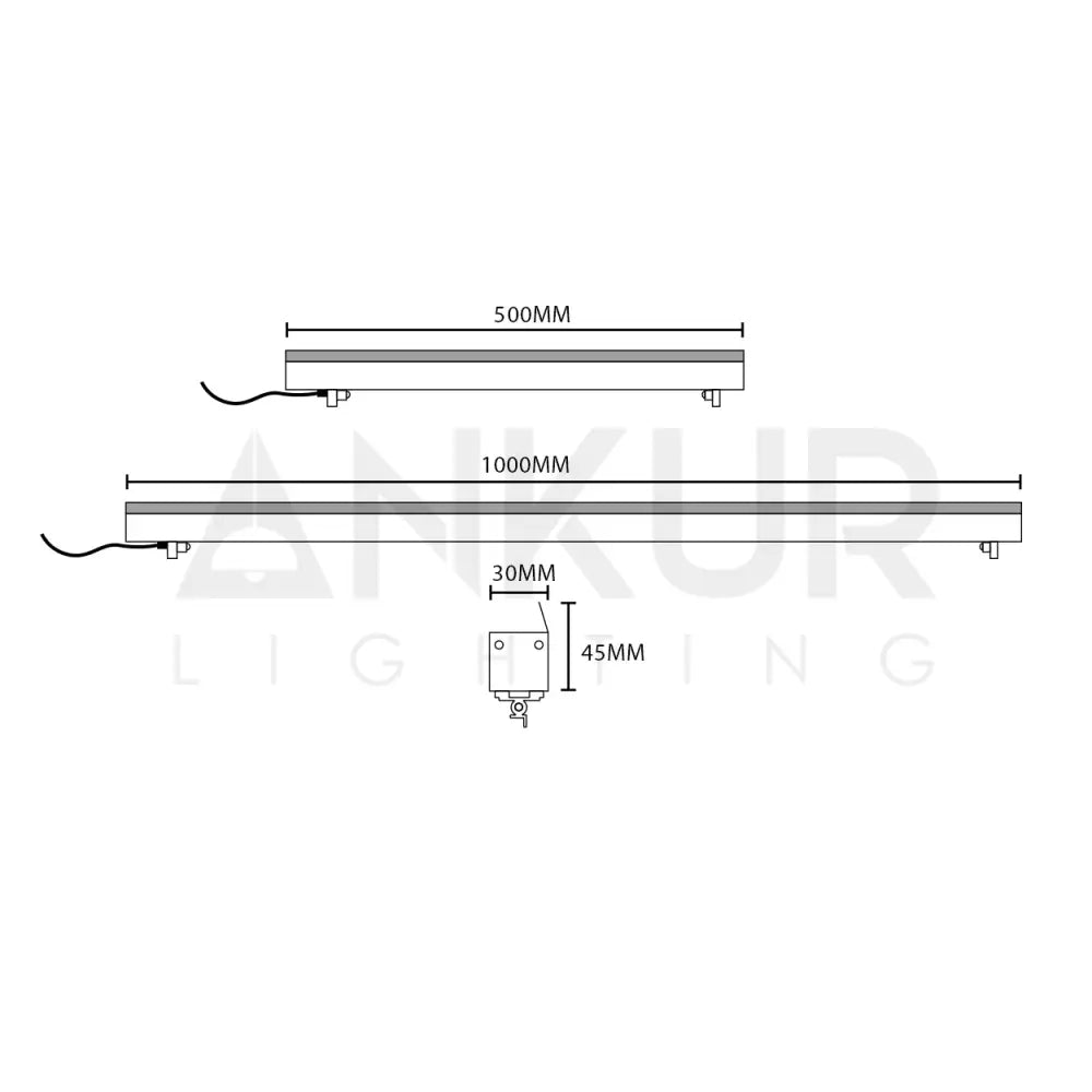 ANKUR LINEAR SLIM WALL GRAZER 3030 OUTDOOR LED PROFILE LIGHT