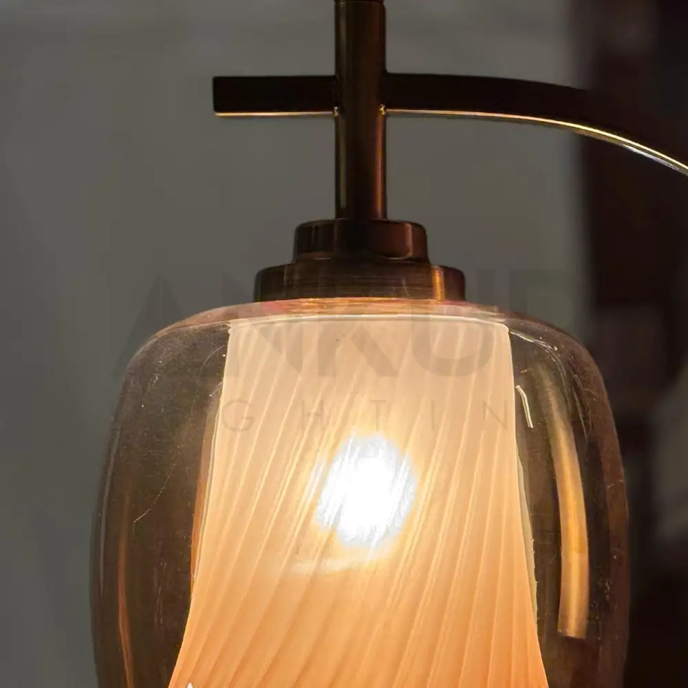 ANKUR LORENZO VINTAGE STYLE METAL AND GLASS WALL LIGHT