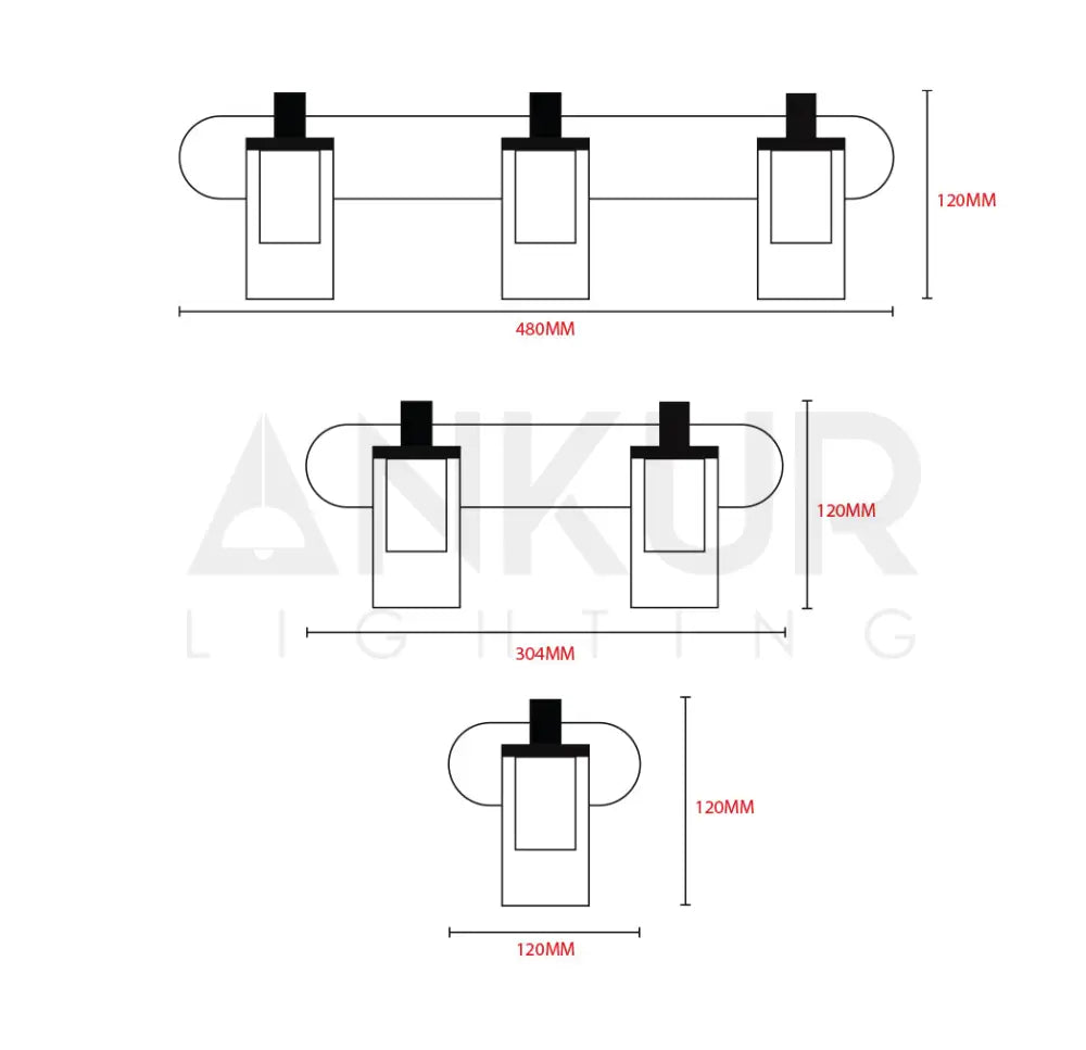 ANKUR LUCENZA METAL AND GLASS LED MIRROR WALL LIGHT