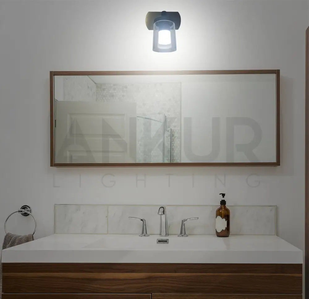 ANKUR LUCENZA METAL AND GLASS LED MIRROR WALL LIGHT