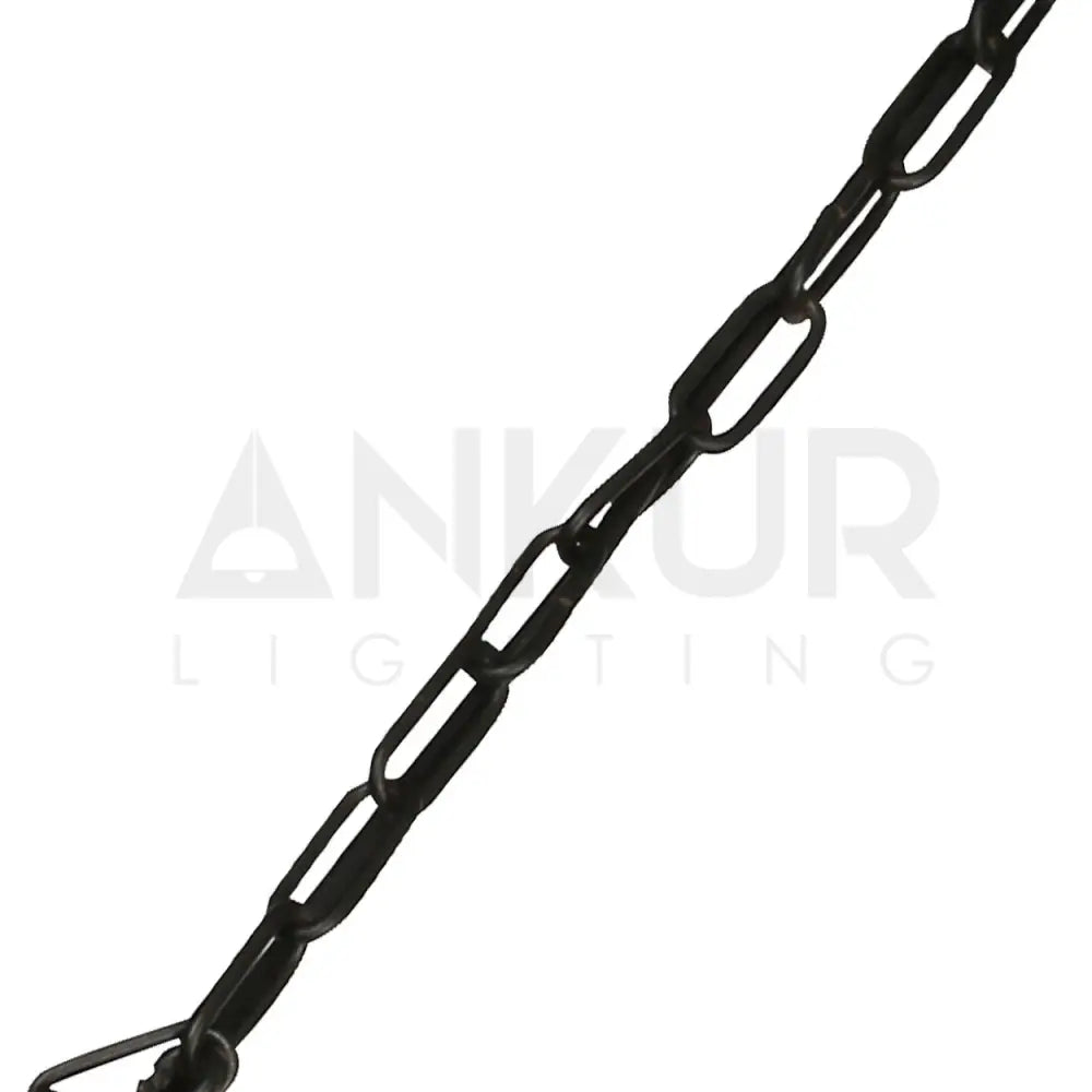ANKUR MANHATTAN 3 LIGHT BLACK METAL WITH WHITE GLASS CHANDELIER - Ankur Lighting