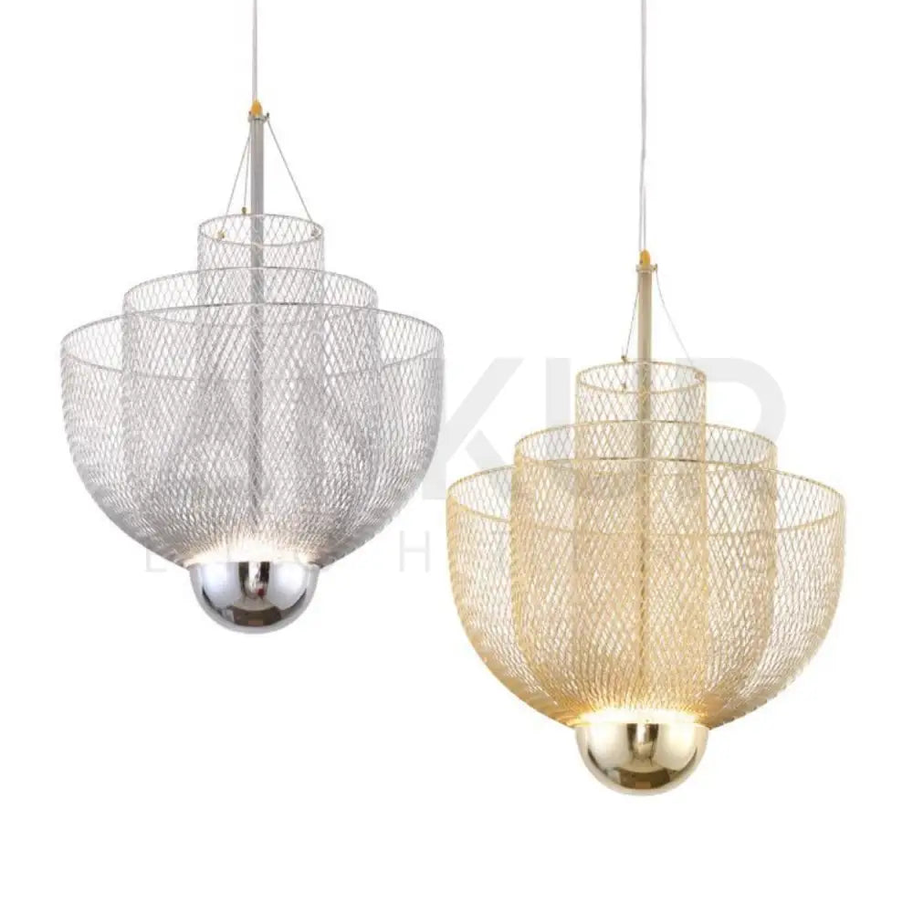 ANKUR MENSH MODERN MESH NET CONTEMPORARY CHANDELIER CHROME / 450MM (18 in) Chandelier