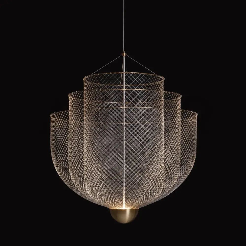 ANKUR MENSH MODERN MESH NET CONTEMPORARY CHANDELIER GOLD / 800MM (32 in) Chandelier